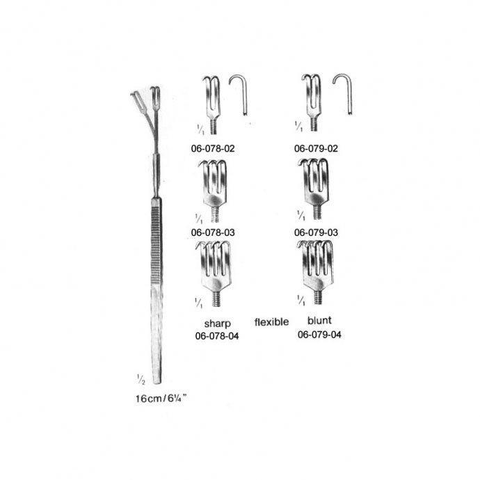 Retractor, Sharp, Blunt, flexible